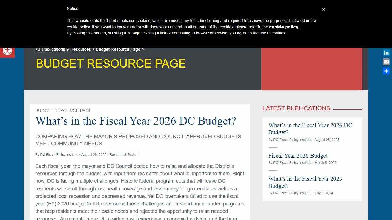 What’s in the Fiscal Year 2026 DC Budget?
