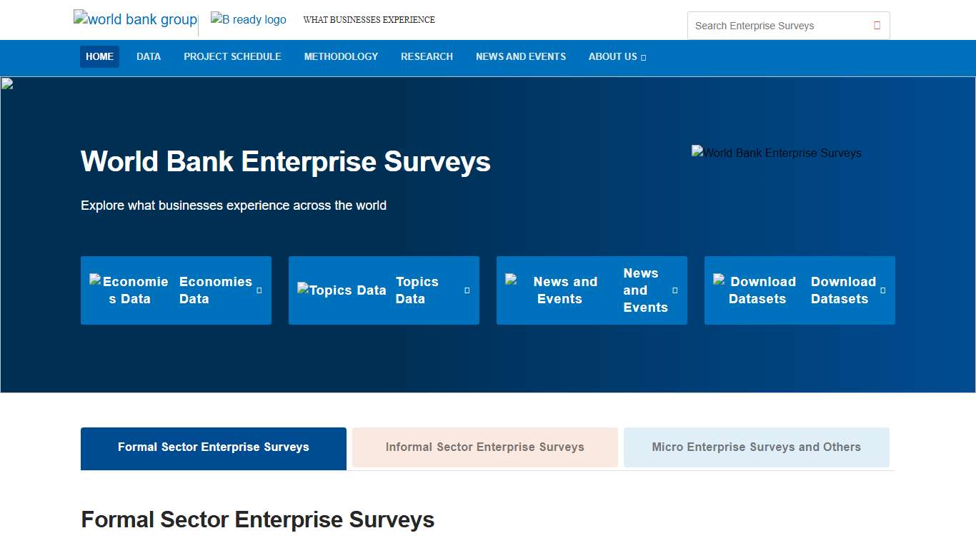 Home Enterprise Surveys - World Bank Group